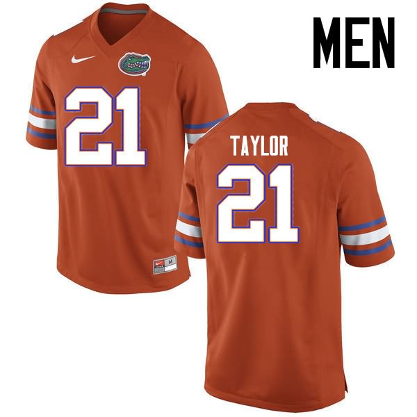 NCAA Florida Gators Fred Taylor Men's #21 Nike Orange Stitched Authentic College Football Jersey TCR7664NU